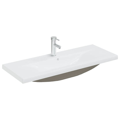 Built-in Basin with Faucet 101x39x18 cm Ceramic White