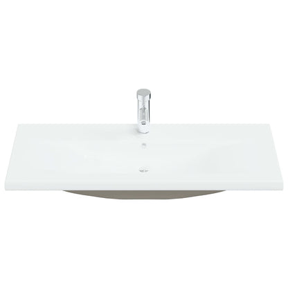 Built-in Basin with Faucet 101x39x18 cm Ceramic White