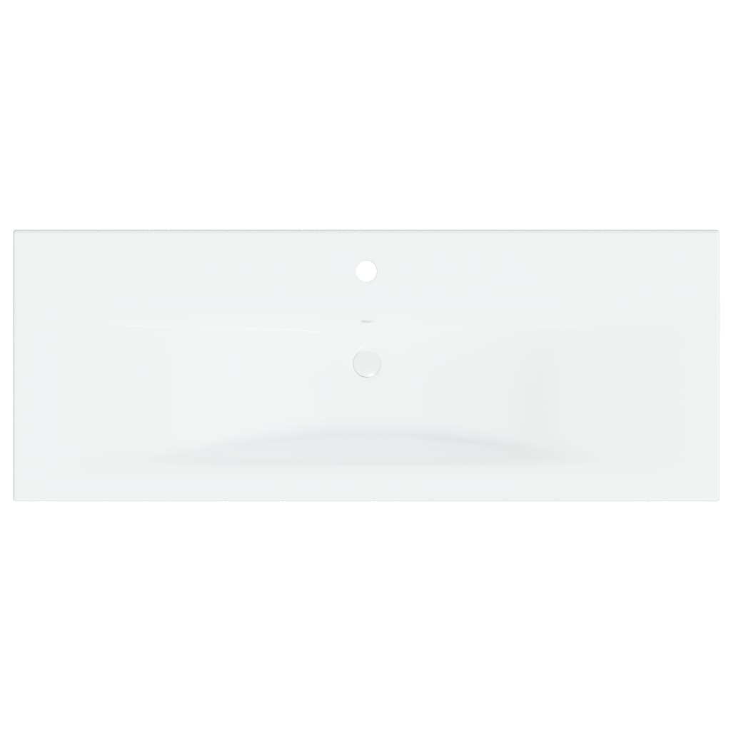 Built-in Basin with Faucet 101x39x18 cm Ceramic White