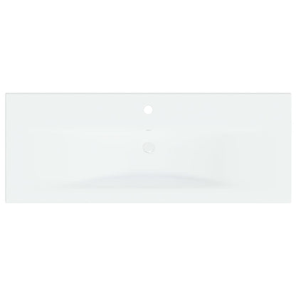 Built-in Basin with Faucet 101x39x18 cm Ceramic White