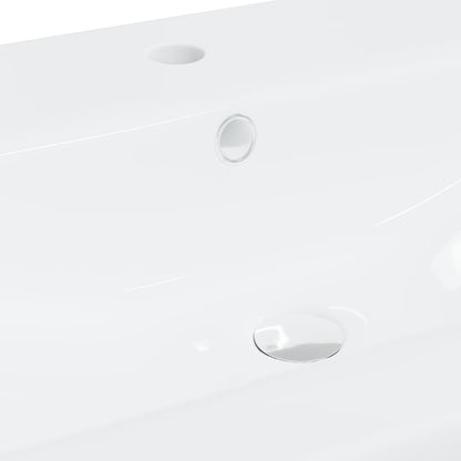 Built-in Basin with Faucet 101x39x18 cm Ceramic White