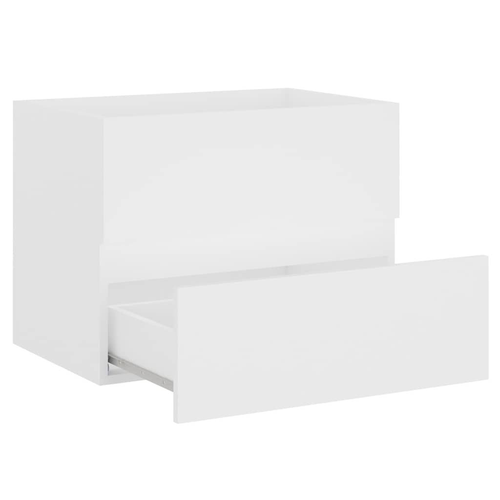 2 Piece Bathroom Furniture Set White Engineered Wood