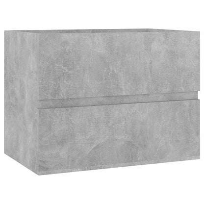 2 Piece Bathroom Furniture Set Concrete Grey Engineered Wood