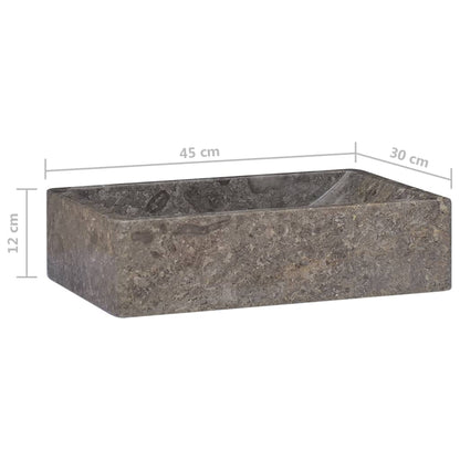 Sink 45x30x12 cm Marble High Gloss Grey - Bend