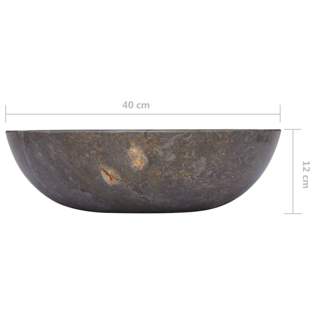 Sink Grey Ø40x12 cm Marble - Bend