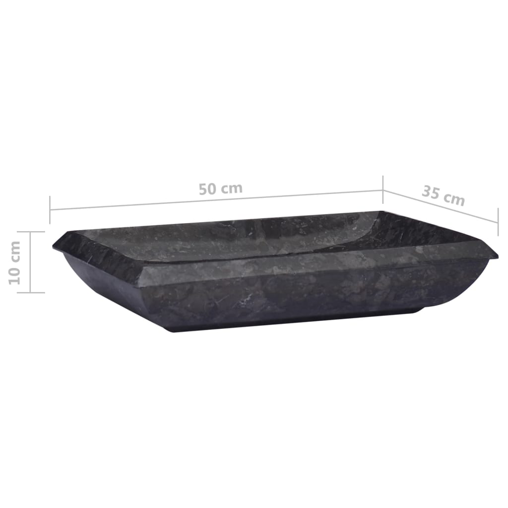 Sink Black 50x35x10 cm Marble - Bend