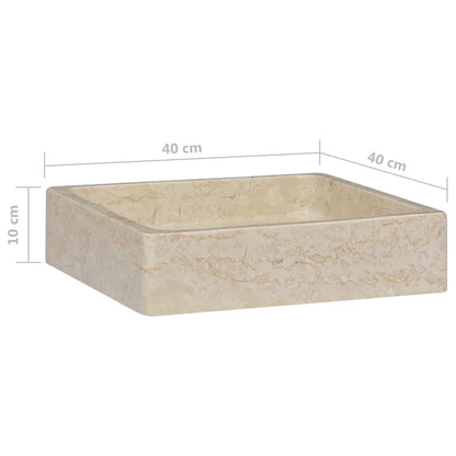 Sink Cream 40x40x10 cm Marble - Bend