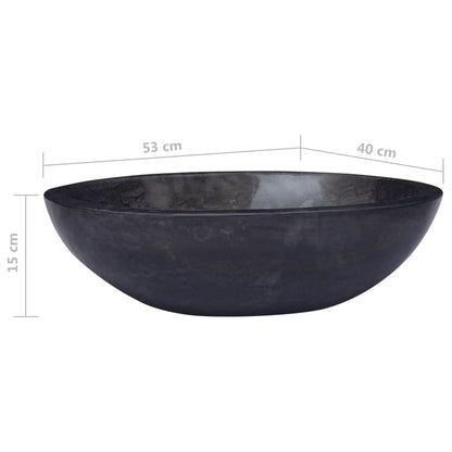 Sink Black 53x40x15 cm Marble - Bend