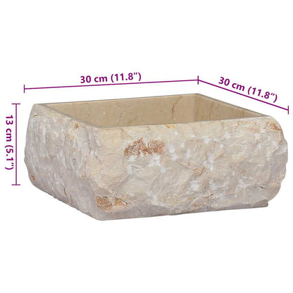 Sink Cream 30x30x13 cm Marble - Bend