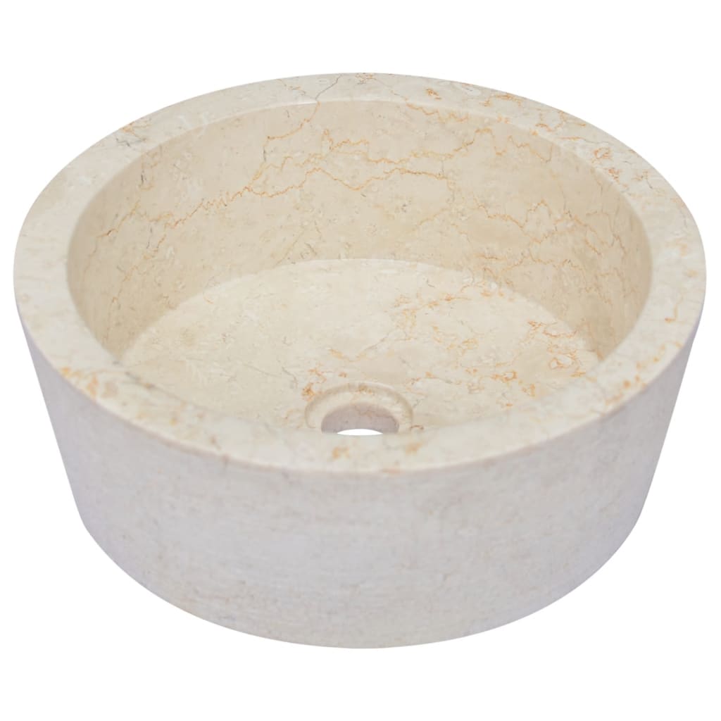 Sink Cream Ø40x15 cm Marble - Bend