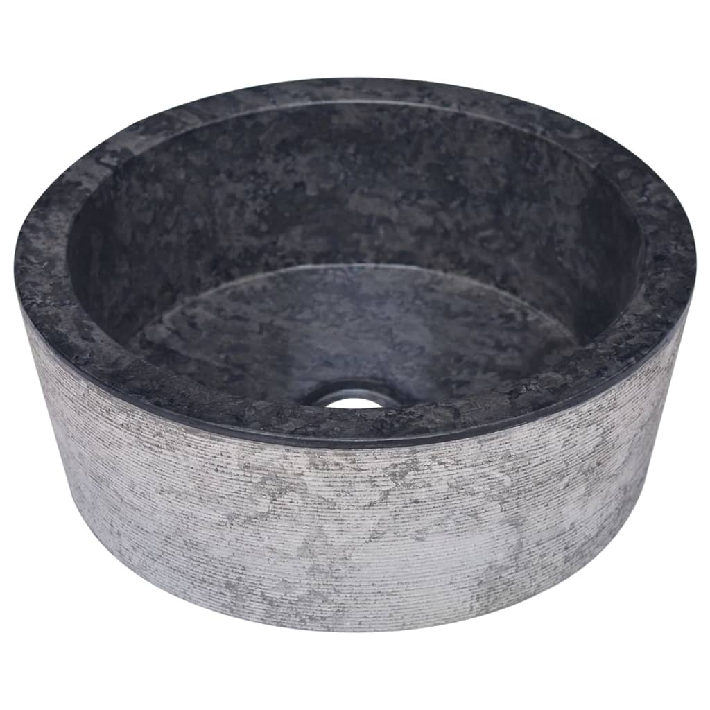 Sink Black Ø40x15 cm Marble - Bend