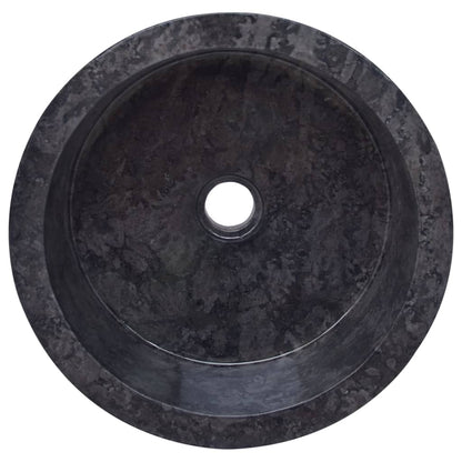 Sink Black Ø40x15 cm Marble - Bend