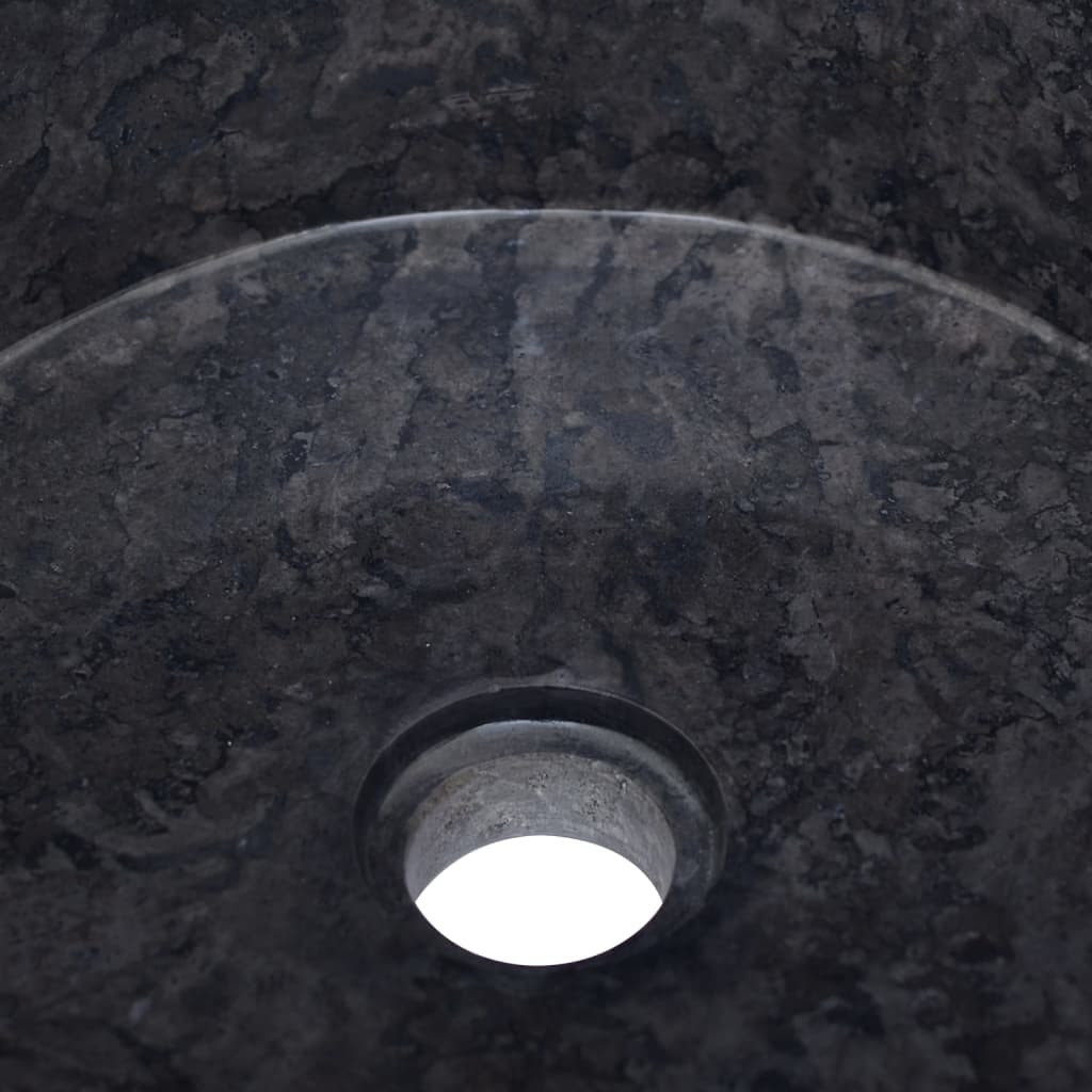 Sink Black Ø40x15 cm Marble - Bend