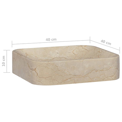 Sink Cream 40x40x10 cm Marble - Bend