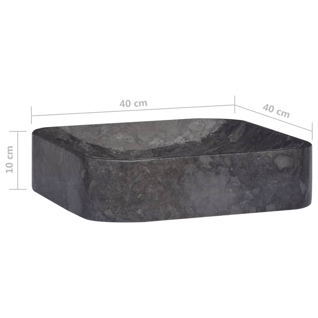 Sink Black 40x40x10 cm Marble - Bend