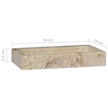 Sink Cream 38x24x6.5 cm Marble - Bend