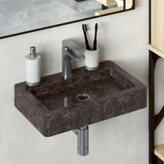 Sink Black 38x24x6.5 cm Marble - Bend