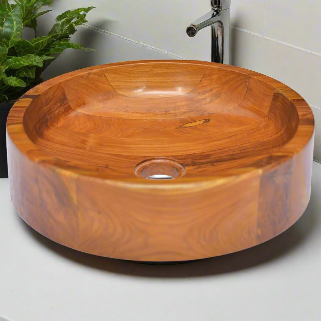 Teak Wood Basin Sink - Bend