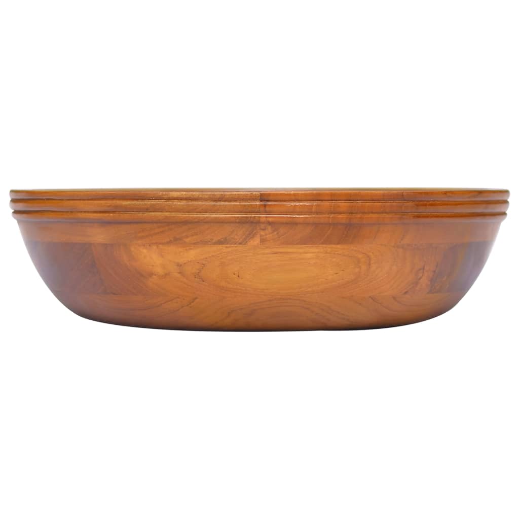 Basin Solid Teak Wood Φ40x10 cm - Bend