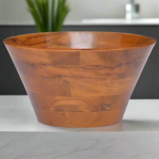 Teak Wood Round Basin - Bend