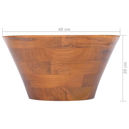 Teak Wood Round Basin - Bend