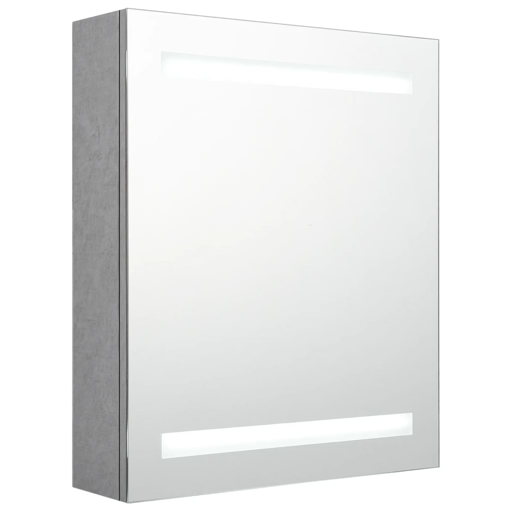 LED Bathroom Mirror Cabinet Concrete Grey 50x14x60 cm - Bend