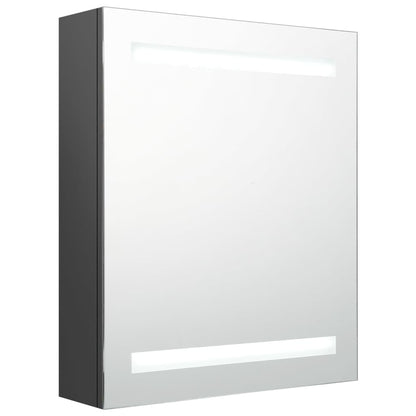 LED Bathroom Mirror Cabinet Grey 50x14x60 cm - Bend