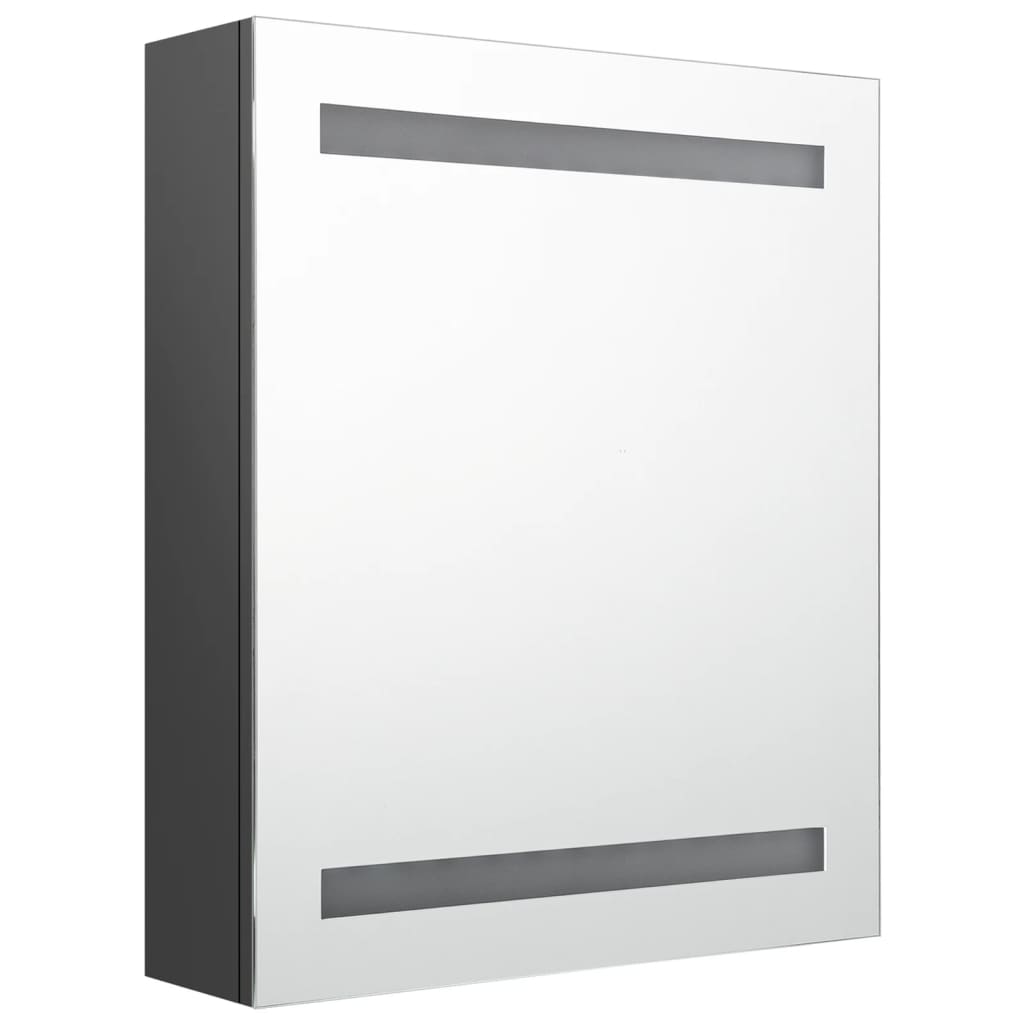 LED Bathroom Mirror Cabinet Grey 50x14x60 cm - Bend