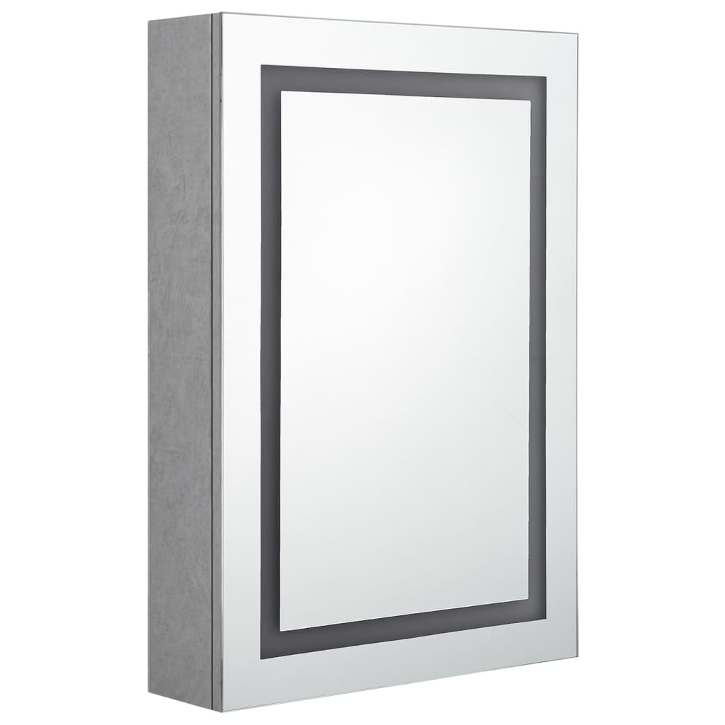 LED Bathroom Mirror Cabinet Concrete Grey 50x13x70 cm - Bend