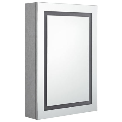 LED Bathroom Mirror Cabinet Concrete Grey 50x13x70 cm - Bend