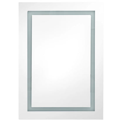 LED Bathroom Mirror Cabinet Concrete Grey 50x13x70 cm - Bend