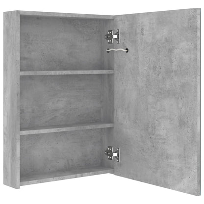 LED Bathroom Mirror Cabinet Concrete Grey 50x13x70 cm - Bend