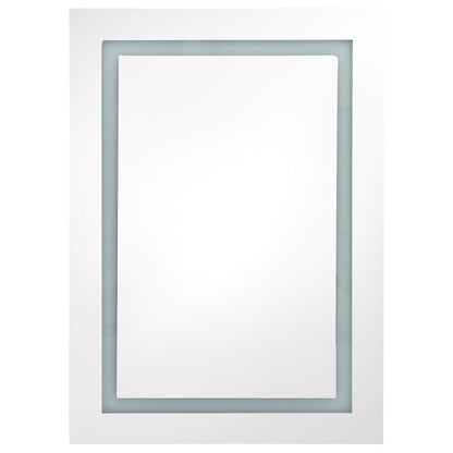 LED Bathroom Mirror Cabinet Grey 50x13x70 cm - Bend