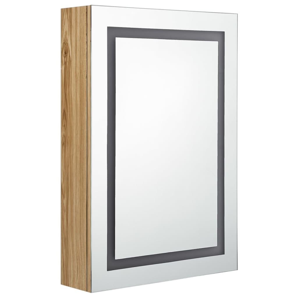 LED Bathroom Mirror Cabinet Oak 50x13x70 cm - Bend