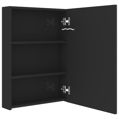 LED Bathroom Mirror Cabinet Shining Black 50x13x70 cm - Bend