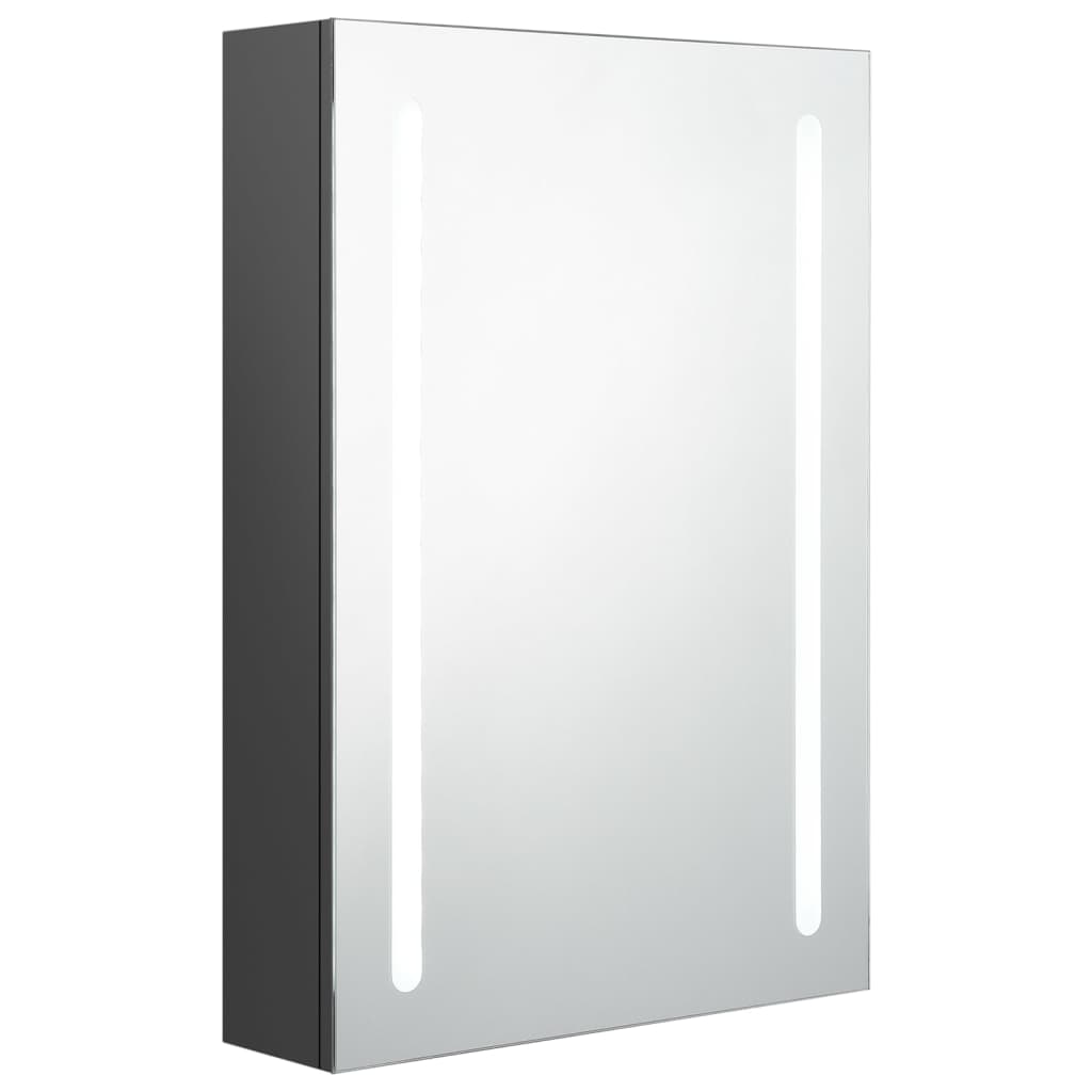 LED Bathroom Mirror Cabinet Grey 50x13x70 cm - Bend