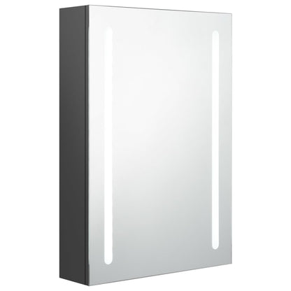 LED Bathroom Mirror Cabinet Grey 50x13x70 cm - Bend