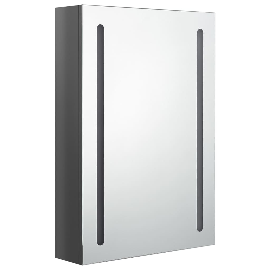 LED Bathroom Mirror Cabinet Shining Grey 50x13x70 cm - Bend