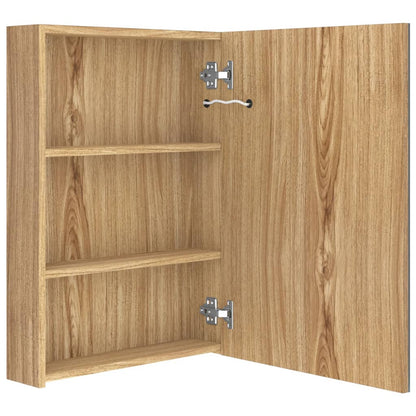 LED Bathroom Mirror Cabinet Oak 50x13x70 cm - Bend