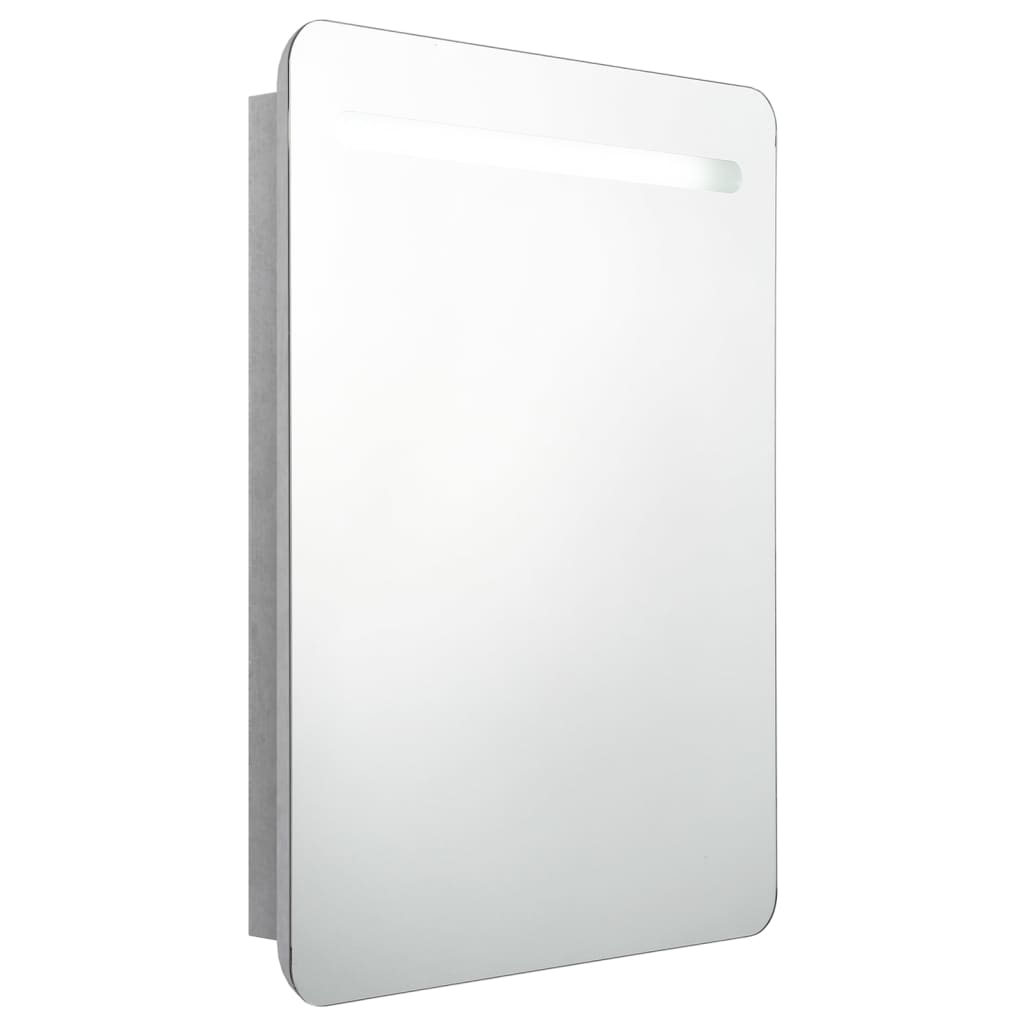 LED Bathroom Mirror Cabinet Concrete Grey 60x11x80 cm - Bend