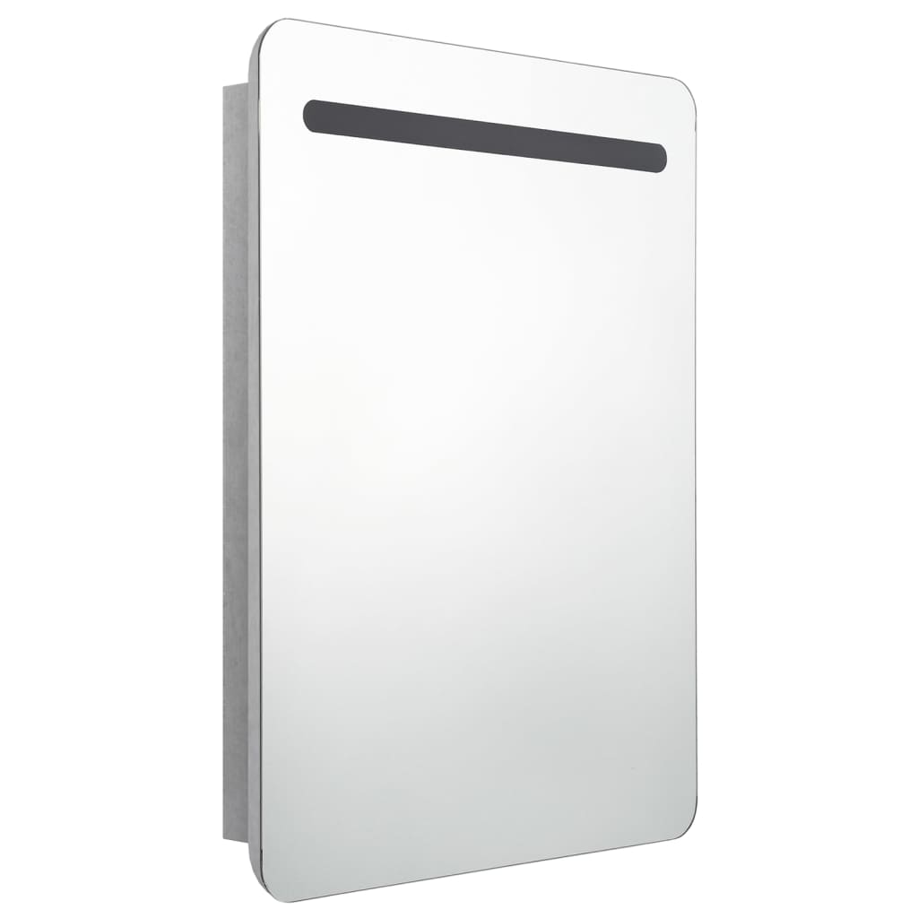 LED Bathroom Mirror Cabinet Concrete Grey 60x11x80 cm - Bend