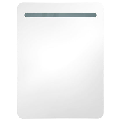 LED Bathroom Mirror Cabinet Concrete Grey 60x11x80 cm - Bend