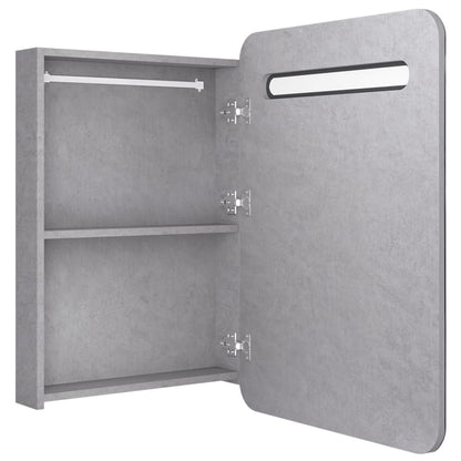 LED Bathroom Mirror Cabinet Concrete Grey 60x11x80 cm - Bend