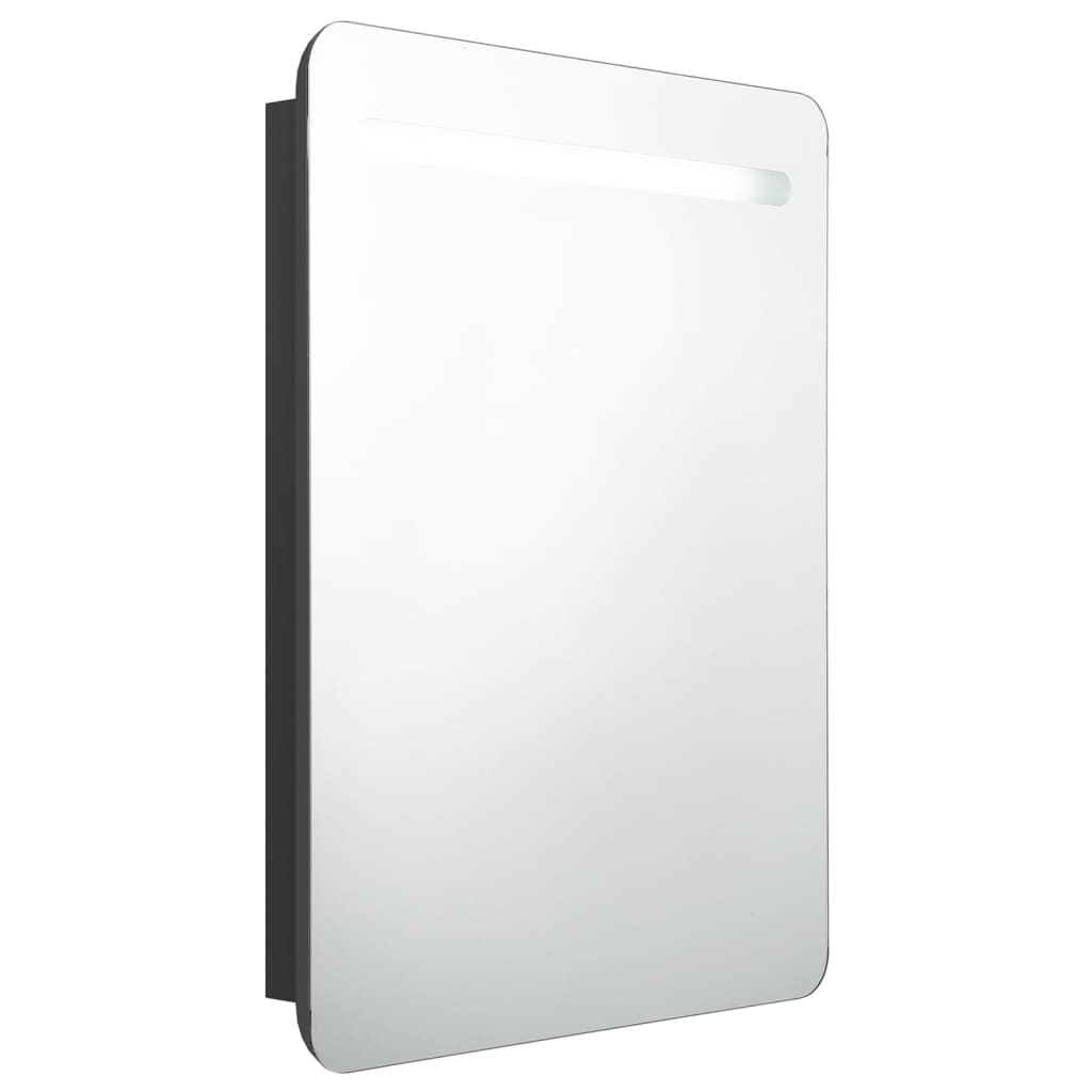 LED Bathroom Mirror Cabinet Black 60x11x80 cm - Bend