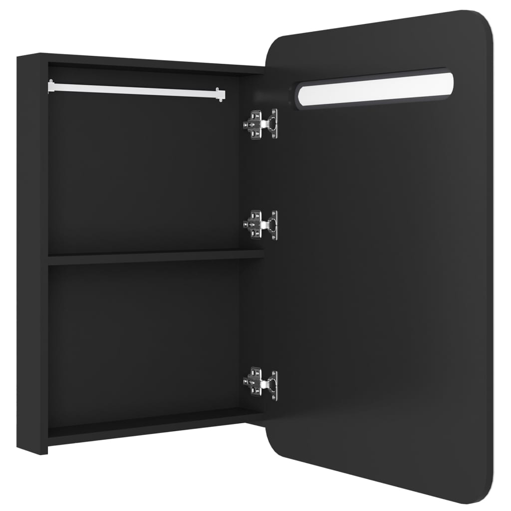 LED Bathroom Mirror Cabinet Black 60x11x80 cm - Bend