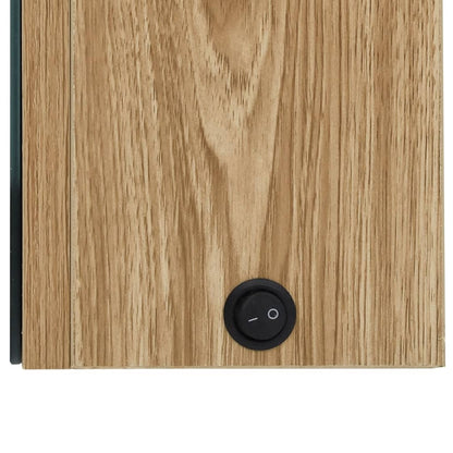 LED Bathroom Mirror Cabinet Oak 80x12x68 cm - Bend