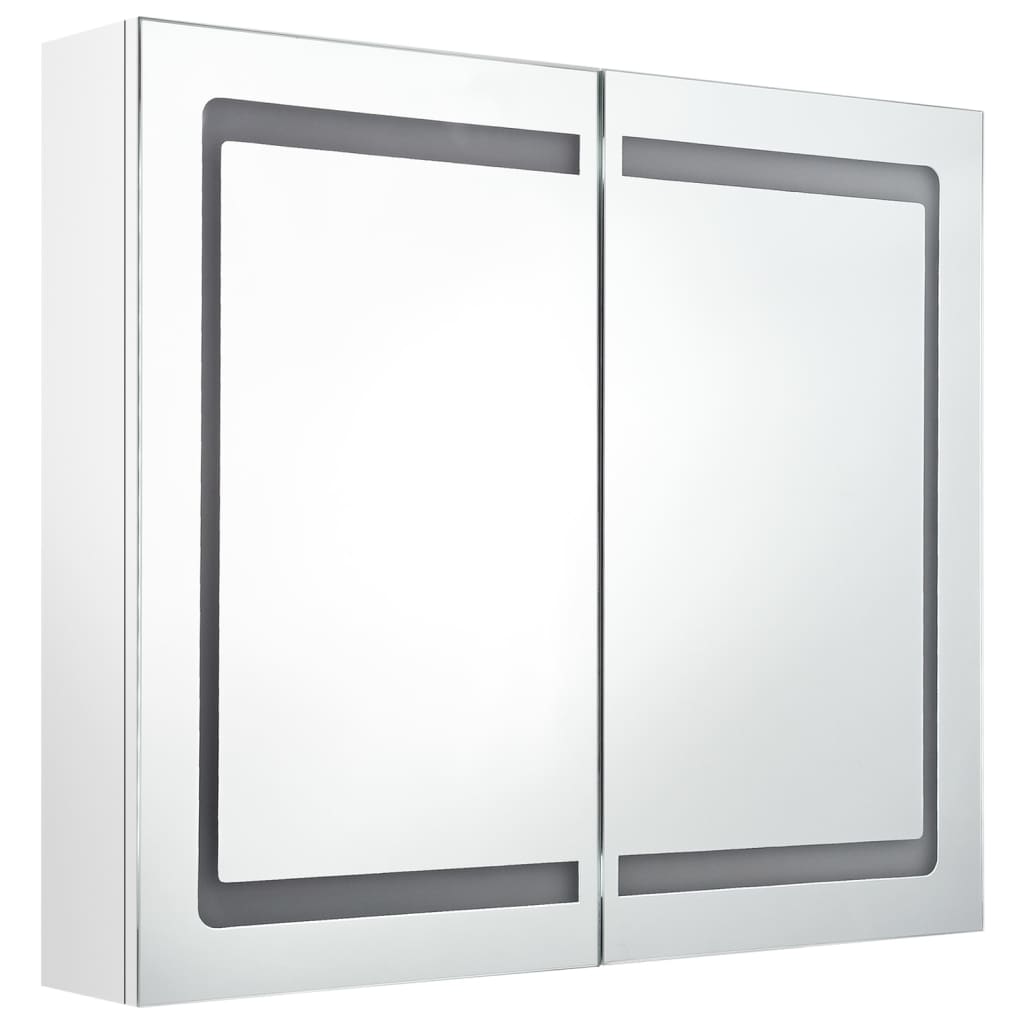 LED Bathroom Mirror Cabinet Shining White 80x12x68 cm - Bend