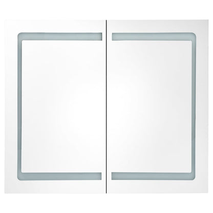 LED Bathroom Mirror Cabinet Shining White 80x12x68 cm - Bend