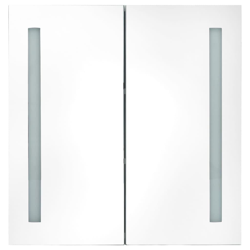 LED Bathroom Mirror Cabinet Concrete Grey 62x14x60 cm - Bend