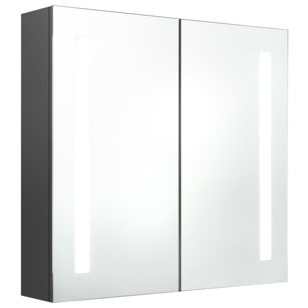 LED Bathroom Mirror Cabinet Grey 62x14x60 cm - Bend